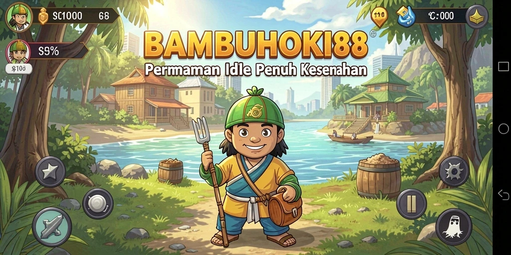 Screenshot gameplay BAMBUHOKI88 menampilkan aksi Idle yang menarik.
