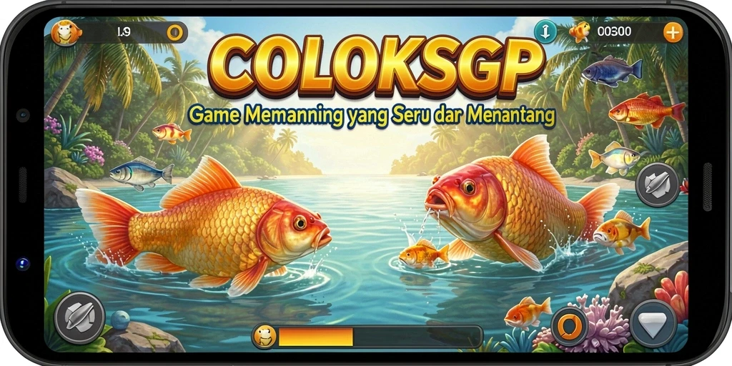 Tampilan gameplay COLOKSGP yang menampilkan aksi memancing menarik.