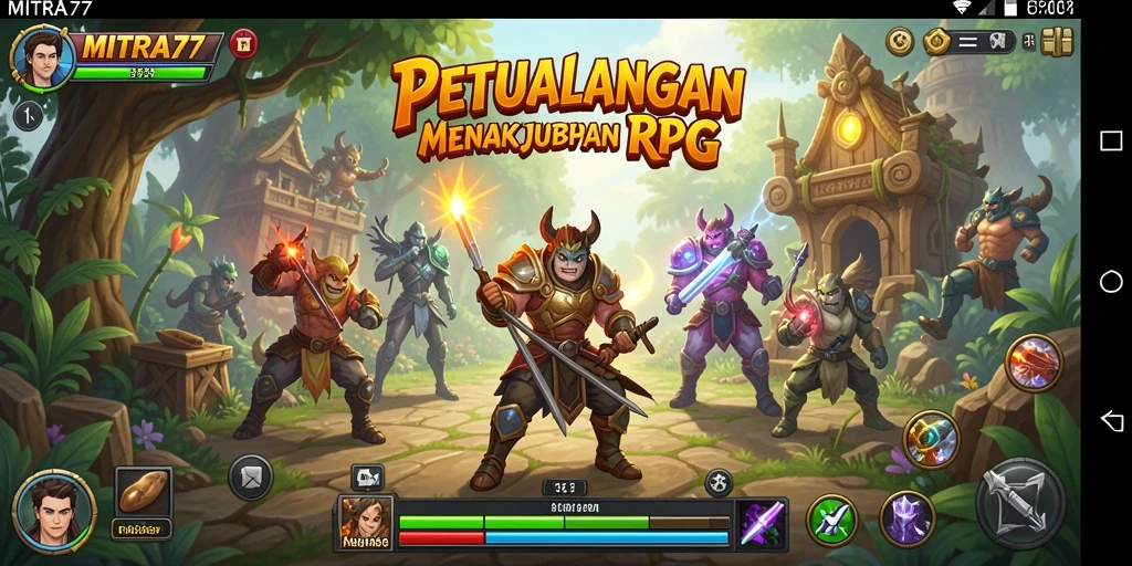 Gameplay seru dengan pertarungan dan petualangan di dunia RPG.