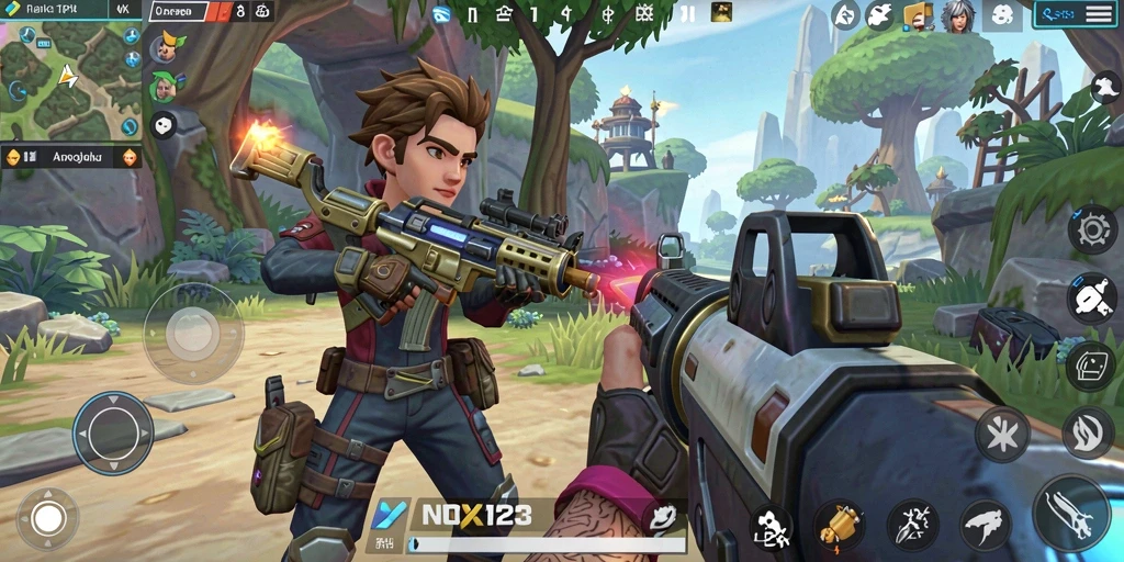 Tampilan menarik dari gameplay NOX123 yang seru dan penuh aksi.