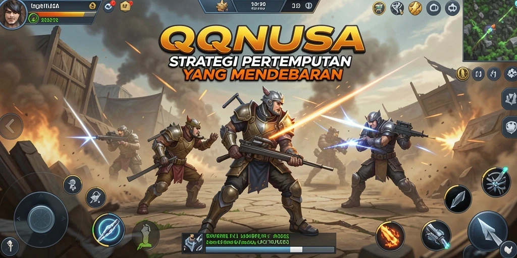 Tampilan gameplay QQNUSA yang menarik dengan aksi pertempuran strategis.