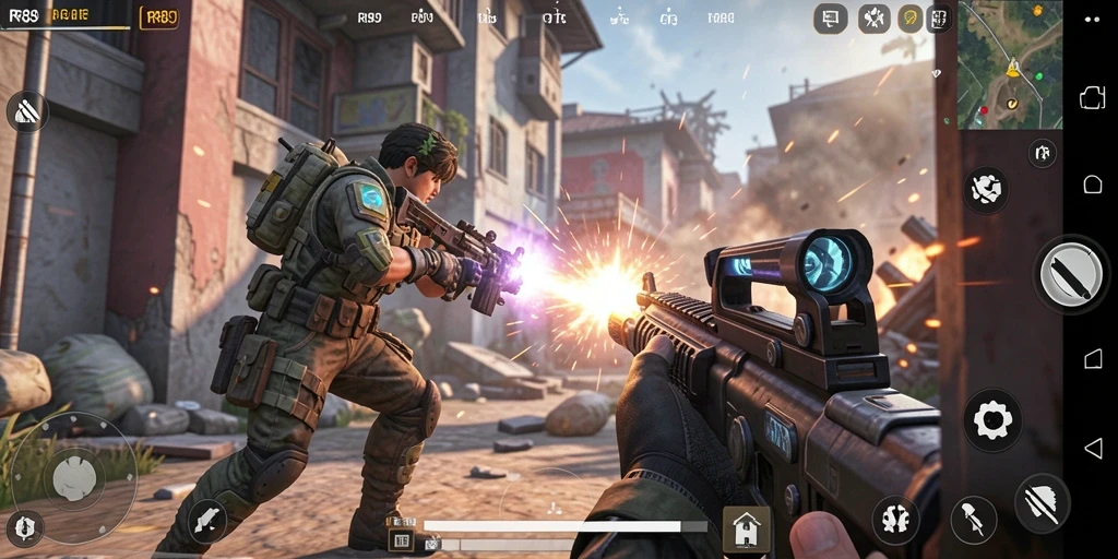 Tampilan gameplay <strong>RR89</strong> yang penuh aksi dan realistis.