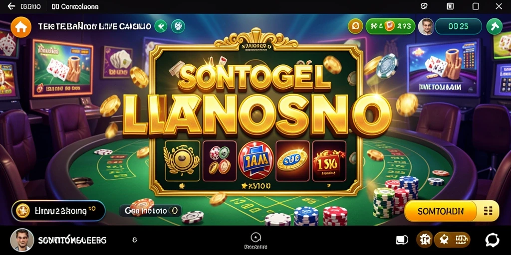 Tangkapan layar gameplay <strong>SONTOGEL</strong> menampilkan dealer langsung dan suasana kasino yang menggembirakan.