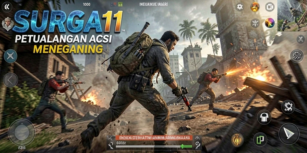 Screenshot gameplay SURGA11 menunjukkan aksi seru dan grafis menawan.