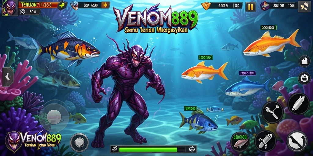 Tampilkan gameplay seru dari VENOM889 saat menembak ikan.