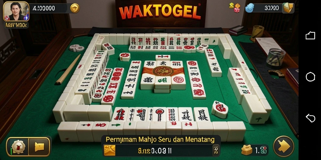 Tangkapan layar WAKTOGEL menampilkan aksi seru permainan Mahjong.