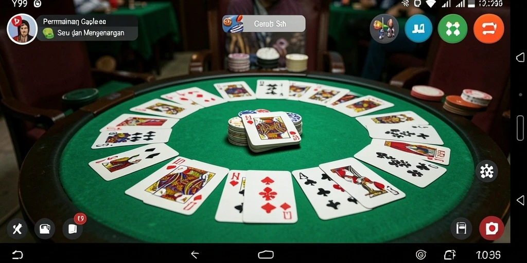 Screenshot Y89 menampilkan gameplay seru Gaple dengan tampilan menarik.